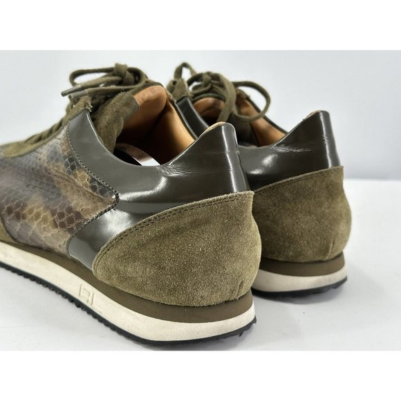 Ralph Lauren Purple label suede & Snakeskin Sneakers Made Italy 10.5-narrow - Picture 8 of 14